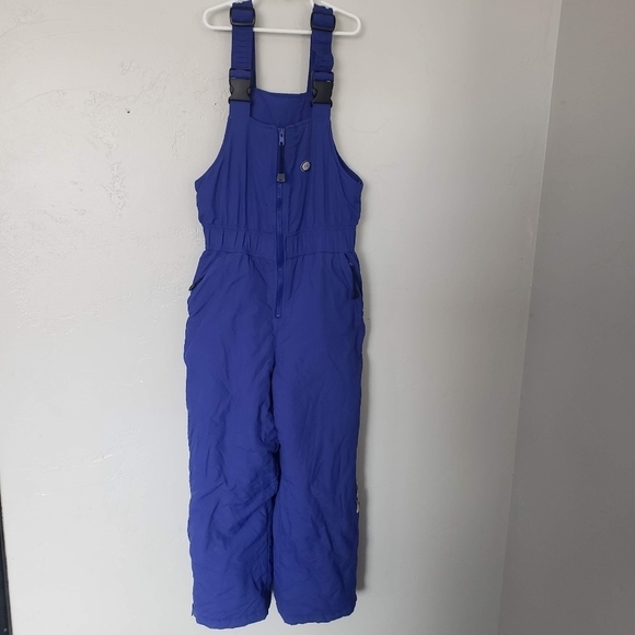 L.L. Bean Vintage Kids Medium 10/12 Royal Blue Snowsuit Bibs Winter One Piece - Picture 1 of 9